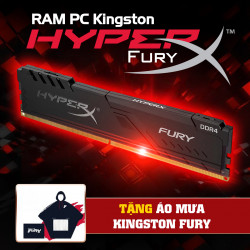 RAM PC (Desktop) 8GB  Kingston HyperX Fury Black HX430C15FB3 DDR4 bus 3000MHz - Hàng chính hãng