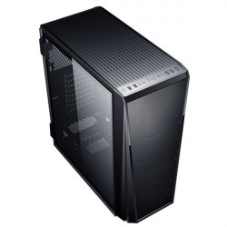 Vỏ case gaming SAMA 2101 (Mid tower, mica, sẵn 3 fan LED đỏ 12cm)