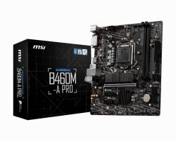 Mainboard MSI B460M-A PRO (Intel B460, Socket 1200, m-ATX, 2 khe RAM DDR4, Tản nhiệt M2 SSD)