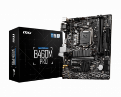 Mainboard MSI B460M PRO (Intel B460, Socket 1200, m-ATX, 2 khe RAM DDR4, Tản nhiệt M2 SSD)