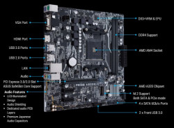 [New 100%] Mainboard Asus Prime A320M-K Mới (AMD A320, Socket AM4, ATX, 2 khe RAM DDR4)