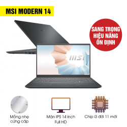 [New 100%] Laptop MSI Modern 14 B11MOU 1030VN - Intel Core i3 + Full HD