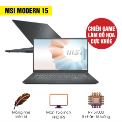 [New 100%] Laptop MSI Modern 15 A5M 239VN - AMD Ryzen 7