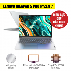 [Mới 100% Full Box] Laptop Lenovo IdeaPad 5 Pro 16ACH6 82L500LEVN - AMD Ryzen 7
