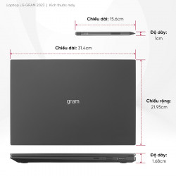 [New 100%] Laptop LG Gram 2 in 1 2023 14T90R-G.AH55A5 - i5-1340P | 16GB | 512GB | 14 inch WUXGA 99%DCI-P3