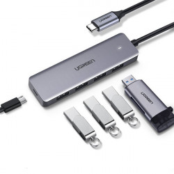[New 100%] Bộ chia USB Type-C ra 4 cổng USB 3.0 có hỗ trợ nguồn Ugreen 70336