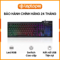 [New 100%] Bàn phím có dây RAPOO V50S Black 12058 (Bàn phím giả cơ)