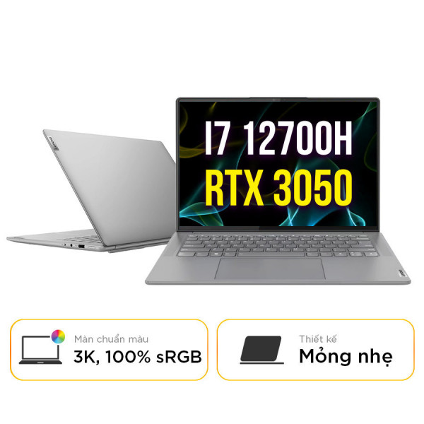 [New Outlet] Laptop Lenovo Slim 7 ProX 14IAH7 82V10000US | Intel Core i7-12700H | 16GB | SSD 512GB | RTX 3050 | 14 inch 3K 100% sRGB Touch 