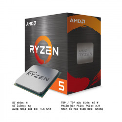 [New 100%] CPU AMD Ryzen 5 5600X (3.7Ghz upto 4.6Ghz / 35MB / 6 nhân 12 luồng / 65W / AM4)