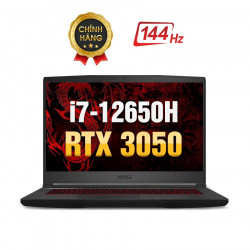 [New 100%] Laptop MSI Gaming GF63 12UC-887VN - Intel Core i7-12650H | RTX 3050 4GB | 15.6 inch Full HD 144Hz