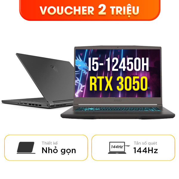 [New 100%] Laptop MSI Thin 15 B12UC 1416VN - Intel Core i5-12450H | RTX 3050 | 15.6 inch Full HD 144Hz