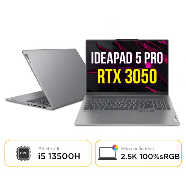 [New 100%] Laptop Lenovo IdeaPad Pro 5 16IRH8 83AQ000QUS - Intel Core i5-13500H | RTX 3050 | 16 Inch WQXGA 120Hz