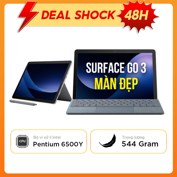 [Mới 100%] Microsoft Surface Go 3 Platinum 6500Y - Intel Pentium Gold 6500Y | 8GB | 10.5 Inch 1920 x 1200