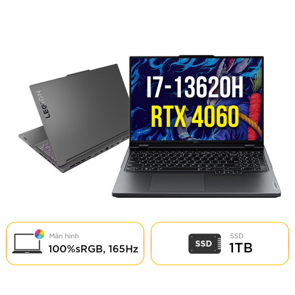 [New 100%] Laptop Gaming Lenovo Legion Y7000P IRH8 82YA00DRCD - Intel Core i7-13620H | 16GB | SSD 1TB | RTX 4060 | 16 inch 2K 165Hz