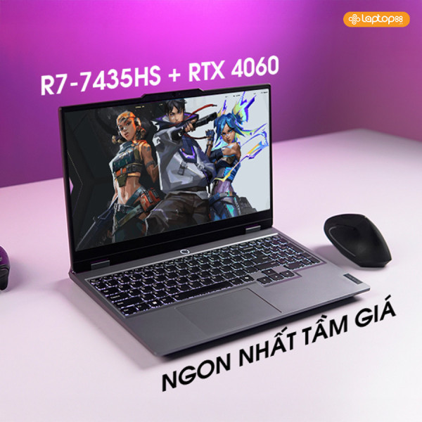 [New 100%] Laptop Lenovo LOQ 15ARP9 83JC0000US - AMD Ryzen 7-7435HS | RTX 4060 | 16GB | 15.6 inch Full HD 100% sRGB 144Hz