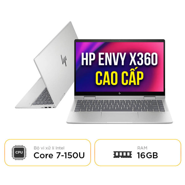 [New 100%] HP Envy x360 2 in 1 14-es1023dx 9R8R3UA - Intel Core 7-150U | 16GB | SSD 512GB | 14 inch Full HD Touch