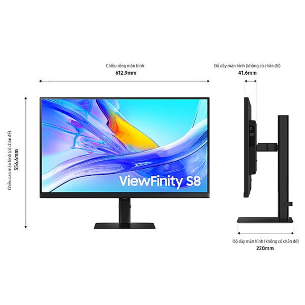 [New 100%] Màn hình đồ họa Samsung ViewFinity LS27D804UAEXXV (27 inch / 4K UHD / 5ms / 350cd/m2 / IPS/ HDMI + DisplayPort + USB)