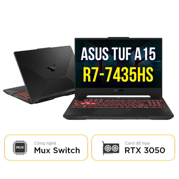 [New 100%] Laptop ASUS TUF Gaming A15 FA506NCR-HN047W - AMD R7-7435HS | 16GB DDR5 | RTX 3050 | 15.6 Full HD 144Hz