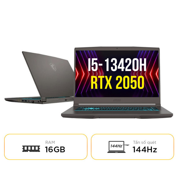 [New 100%] Laptop MSI Gaming Thin 15 B13UCX-2080VN - Intel Core i5-13420H | 16GB | RTX 2050 | 15.6 inch Full HD 144Hz