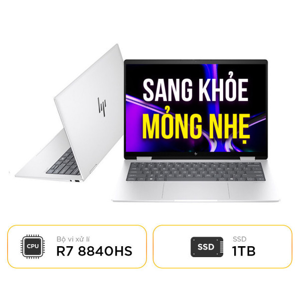 [New Outlet] Laptop HP Envy x360 2 in 1 14-fa0023dx 9S1R4UA | AMD Ryzen 7-8840HS | 16GB | 1TB | 14 inch Full HD+ Touch