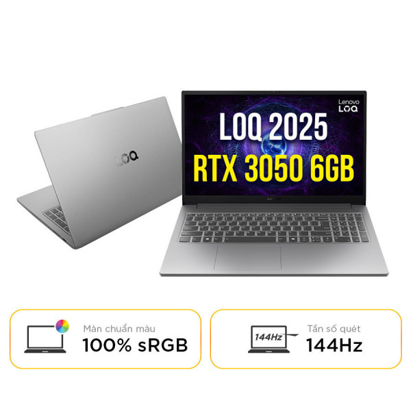 [New 100%] Laptop Lenovo LOQ Essential 15IAX9E 83LK0036VN - Intel i5-12450HX | RAM 12GB | SSD 512GB | RTX™ 3050 | 15.6 inch Full HD 144Hz 100% sRGB