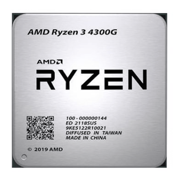 [New 100%] CPU AMD Ryzen 3 4300G (Socket AM4/ Base 3.8Ghz/ Turbo 4.0GHz/ 4 Cores/ 8 Threads/ Cache 4MB)