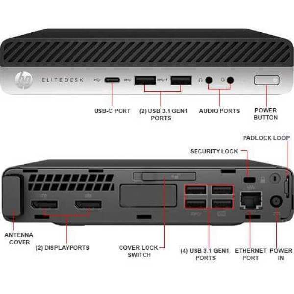 Mini PC HP EliteDesk 800 G3 - Intel Core i7-6700