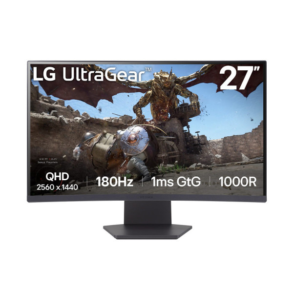 [New 100%] Màn Hình Gaming LG UltraGear 27GS60QC-B (27 inch - VA - QHD - 180Hz - 1ms - Cong)