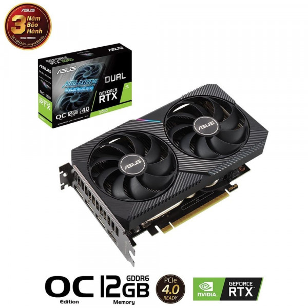 [Mới 100%] Card Đồ Họa VGA  Asus Dual RTX 3060 12GB OC Edition V2