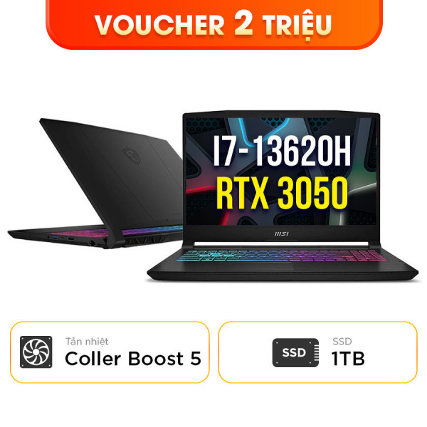[New 100%] Laptop MSI Katana 15 B13UDXK-2269VN - Intel Core i7-13620H | SSD 1TB | RTX 3050 6GB | 15.6 inch Full HD 144Hz