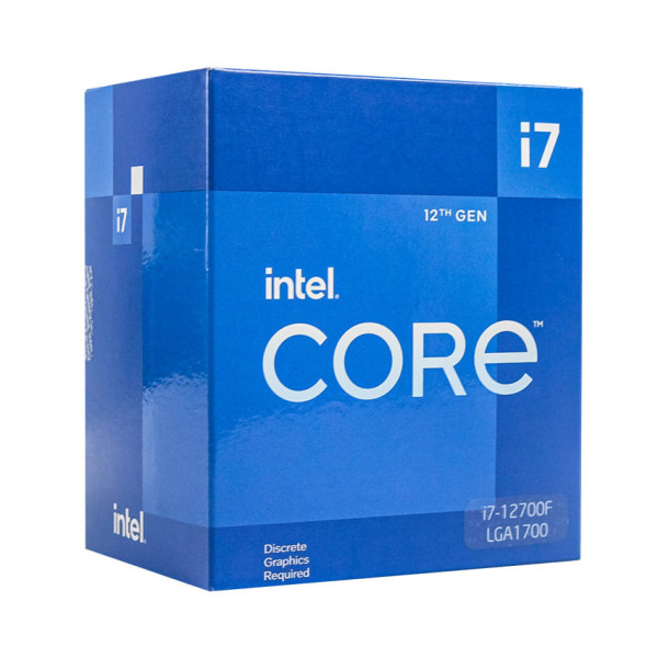 [Mới 100%] CPU Intel Core i7-12700F (3.6GHz turbo up to 4.9Ghz, 12 nhân 20 luồng, 12MB Cache, 65W, socket 1700) 