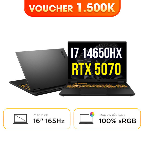 [New 100%] Laptop Asus TUF Gaming F16 FX608JPR RV044W (2025) - Intel Core™ i7 14650HX | RTX 5070 | 16 Inch WUXGA 165Hz