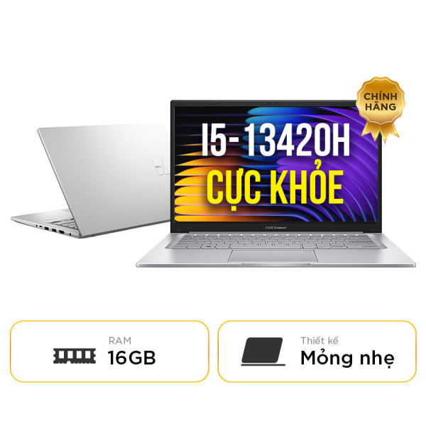 [New 100%] Laptop Asus Vivobook 14 X1405VA-LY623W - Intel Core i5-13420H | 16GB DDR4 | 14 Inch Full HD