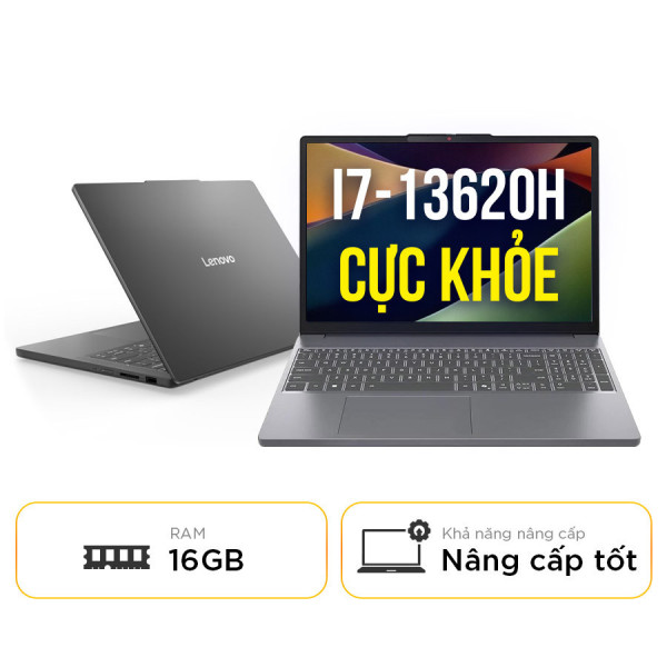 [New 100%] Laptop Lenovo IdeaPad Slim 3 16IRH10 83K20001VN - Intel Core i7-13620H | 16GB | 16 inch Full HD+