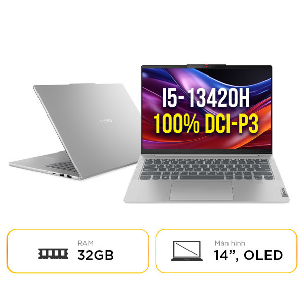 [New 100%] Laptop Lenovo IdeaPad Slim 5 14IRH10 83HR0001VN - Intel Core i5-13420H | 32GB DDR5 | SSD 1TB NVMe | 14 inch OLED 100% DCI-P3