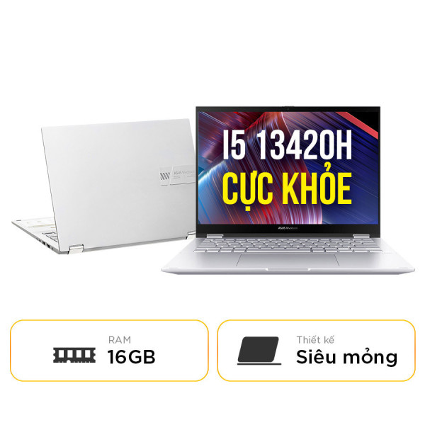 [New 100%] Laptop Asus Vivobook S14 Flip TP3402VA-LZ632W - Intel Core i5 13420H | 16GB | 512GB