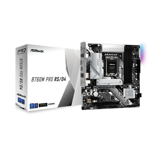 [Mới 100%] Mainboard ASROCK B760M PRO RS - Intel B760 | Socket 1700 |  M-ATX | 4 khe ram | 2.5 Gigabit LAN