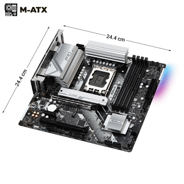 [Mới 100%] Mainboard ASROCK B760M PRO RS - Intel B760 | Socket 1700 |  M-ATX | 4 khe ram | 2.5 Gigabit LAN