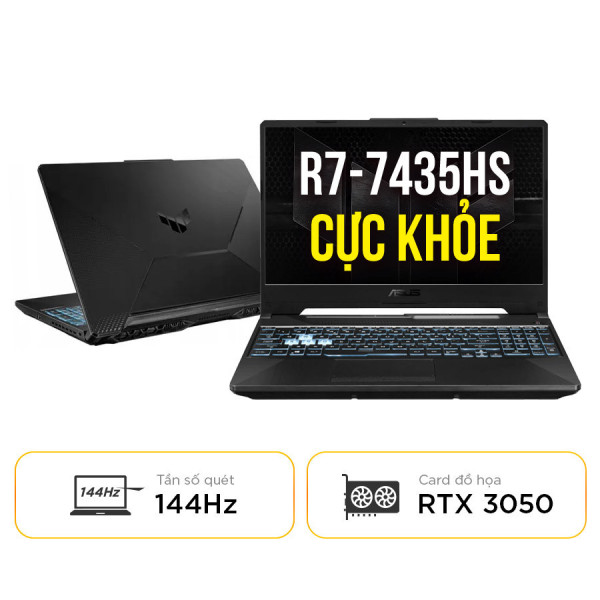 [New 100%] Laptop ASUS TUF Gaming A15 FA506NCR-HN097W - AMD R7-7435HS | 16GB DDR5 | RTX 3050 | 15.6 Full HD 144Hz