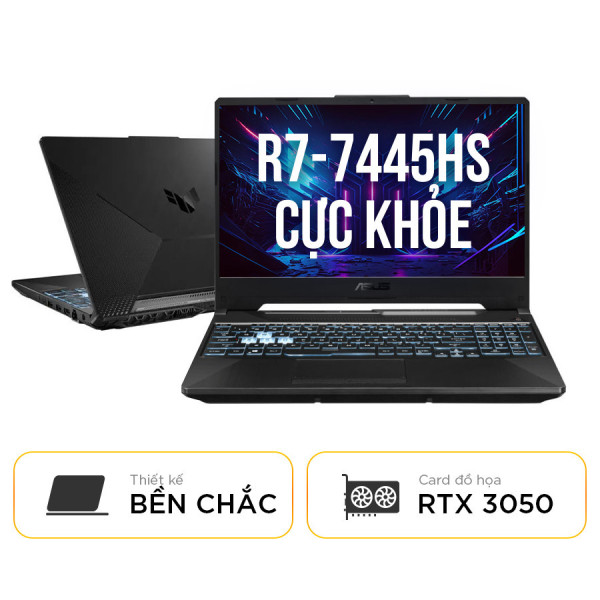 [New 100%] Laptop ASUS TUF Gaming A15 FA506NCG-HN184W  - AMD R7-7445HS | 16GB DDR5 | RTX 3050 | 15.6 Full HD 144Hz