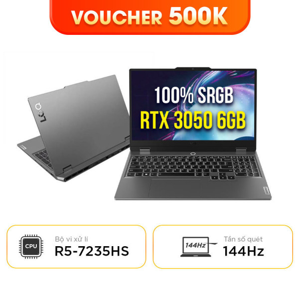 [New 100%] Laptop Lenovo LOQ 15ARP9 83JC00HXVN - AMD Ryzen 5 - 7235HS | RTX 3050 | 15.6 inch Full HD 100% sRGB 144Hz