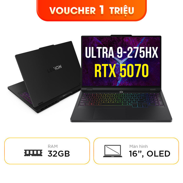 [New 100%] Laptop Lenovo Legion Pro 5 16IAX10 83F3002GVN - Intel Ultra 9-275HX | RTX 5070 | 16 Inch WQXGA OLED 100%DCI-P3