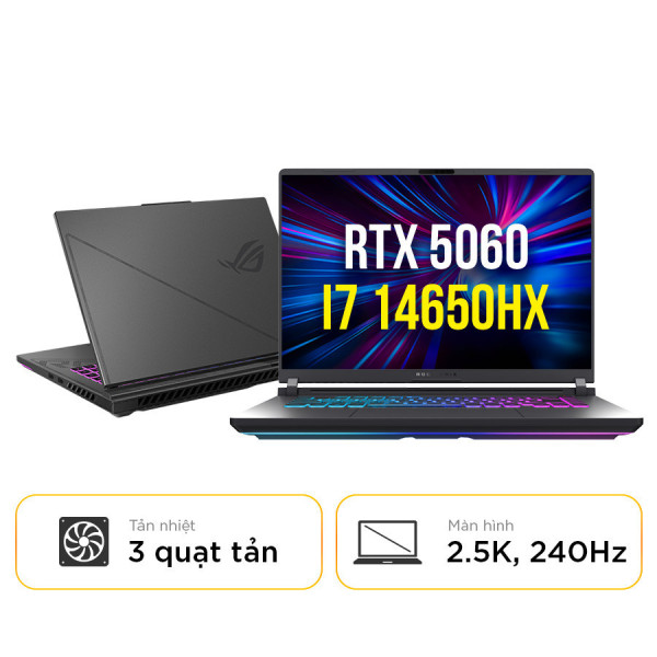 [New 100%] Laptop Gaming Asus Rog Strix G16 G615JMR-S5155W - Intel i7 14650HX | 32GB | 1TB | RTX 5060 | 16 Inch 240Hz