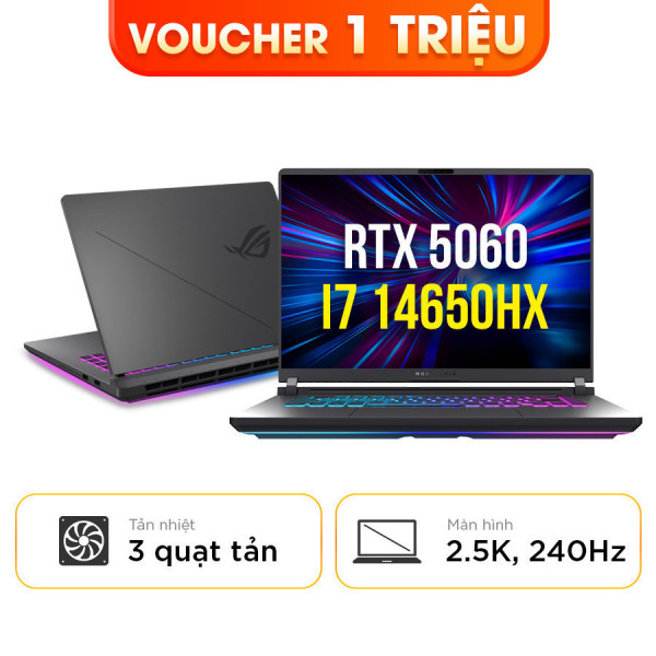 [New 100%] Laptop Gaming Asus Rog Strix G16 G615JMR-S5155W - Intel i7 14650HX | 32GB | 1TB | RTX 5060 | 16 Inch 240Hz