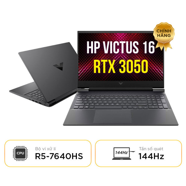 [New 100%] HP Victus 16 s0173AX - A9LG9PA - Ryzen 5-7640HS | 16GB | 512GB | RTX 3050 6GB | 16.1 inch FHD