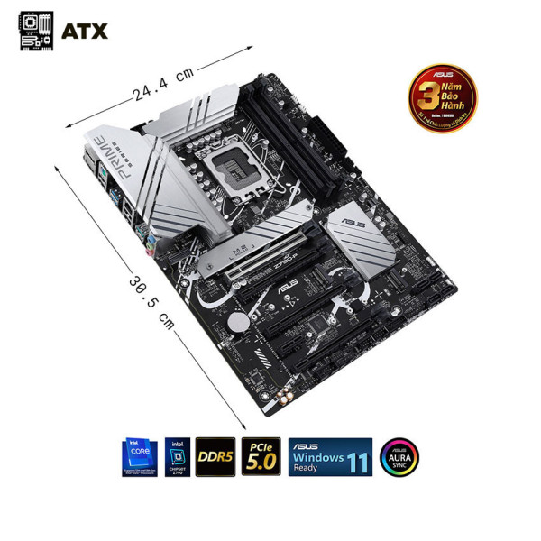 [Mới 100%] Mainboard Asus Prime Z790-P-CSM (Socket 1700 | ATX | 4 RAM DDR5)