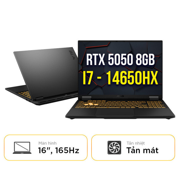 [New 100%] Laptop Asus TUF Gaming F16 FX608JHR-RV037W - Intel i7 14650HX | RTX 5050 8GB | 16 Inch WUXGA 165Hz