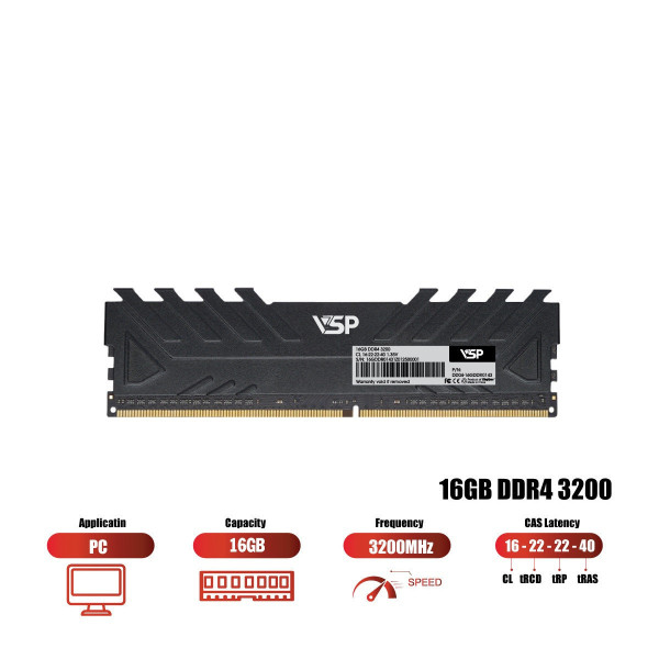 [New 100%] RAM PC (Máy bàn) 16GB DDR4 3200MHz VSP Có Tản