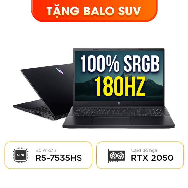 [New 100%] Laptop Gaming Acer Nitro V ProPanel  ANV15-41-R7AP - AMD Ryzen 5-7535HS | RTX 2050 | 15.6 Inch 180Hz 100%sRGB
