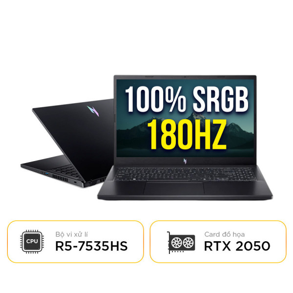 [New 100%] Laptop Gaming Acer Nitro V ProPanel  ANV15-41-R7AP - AMD Ryzen 5-7535HS | RTX 2050 | 15.6 Inch 180Hz 100%sRGB